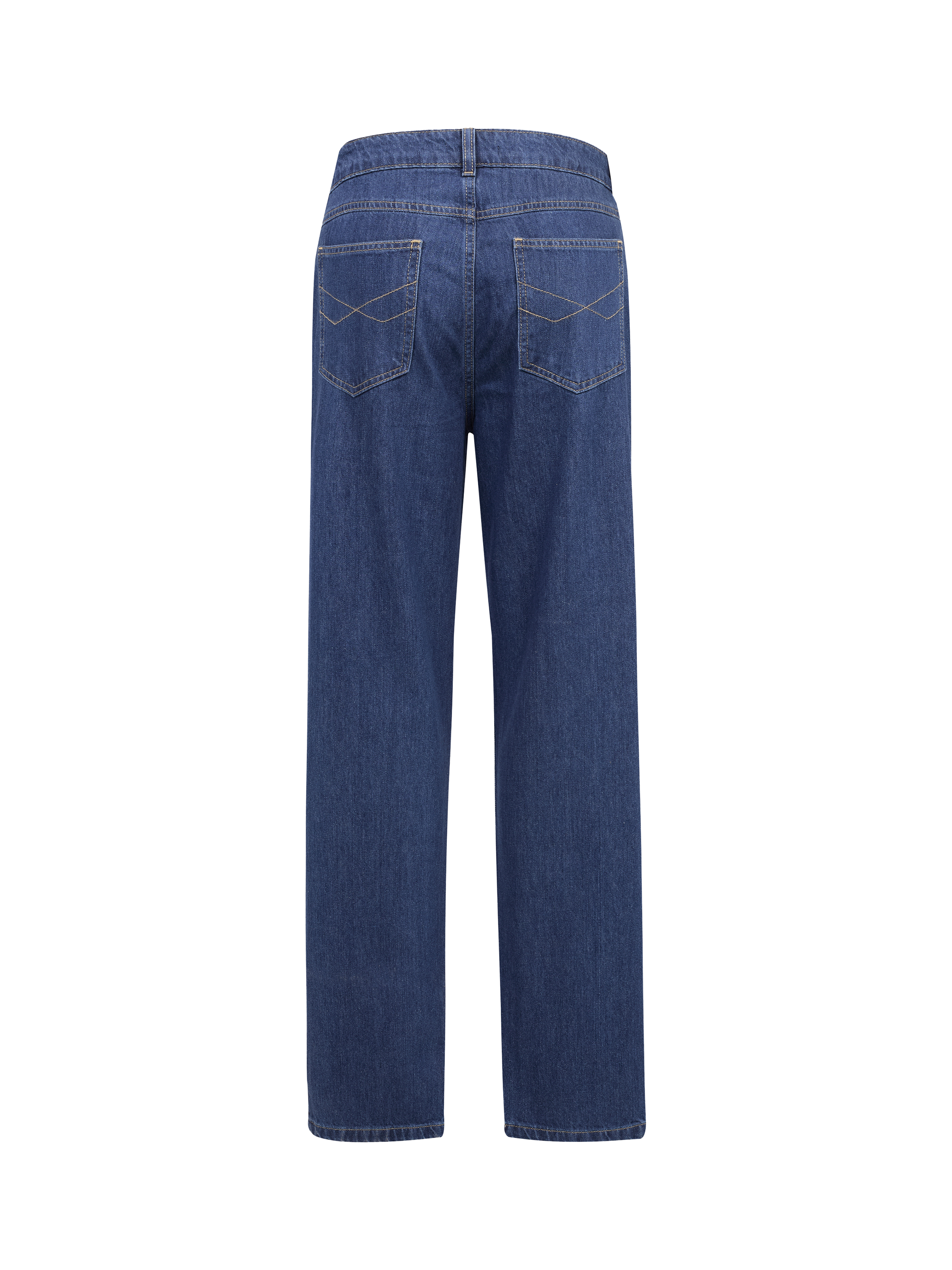 Product image 6 of 8, which shows Celtic & Co. Mid Rise Straight Cut Jeans, Indigo, 8