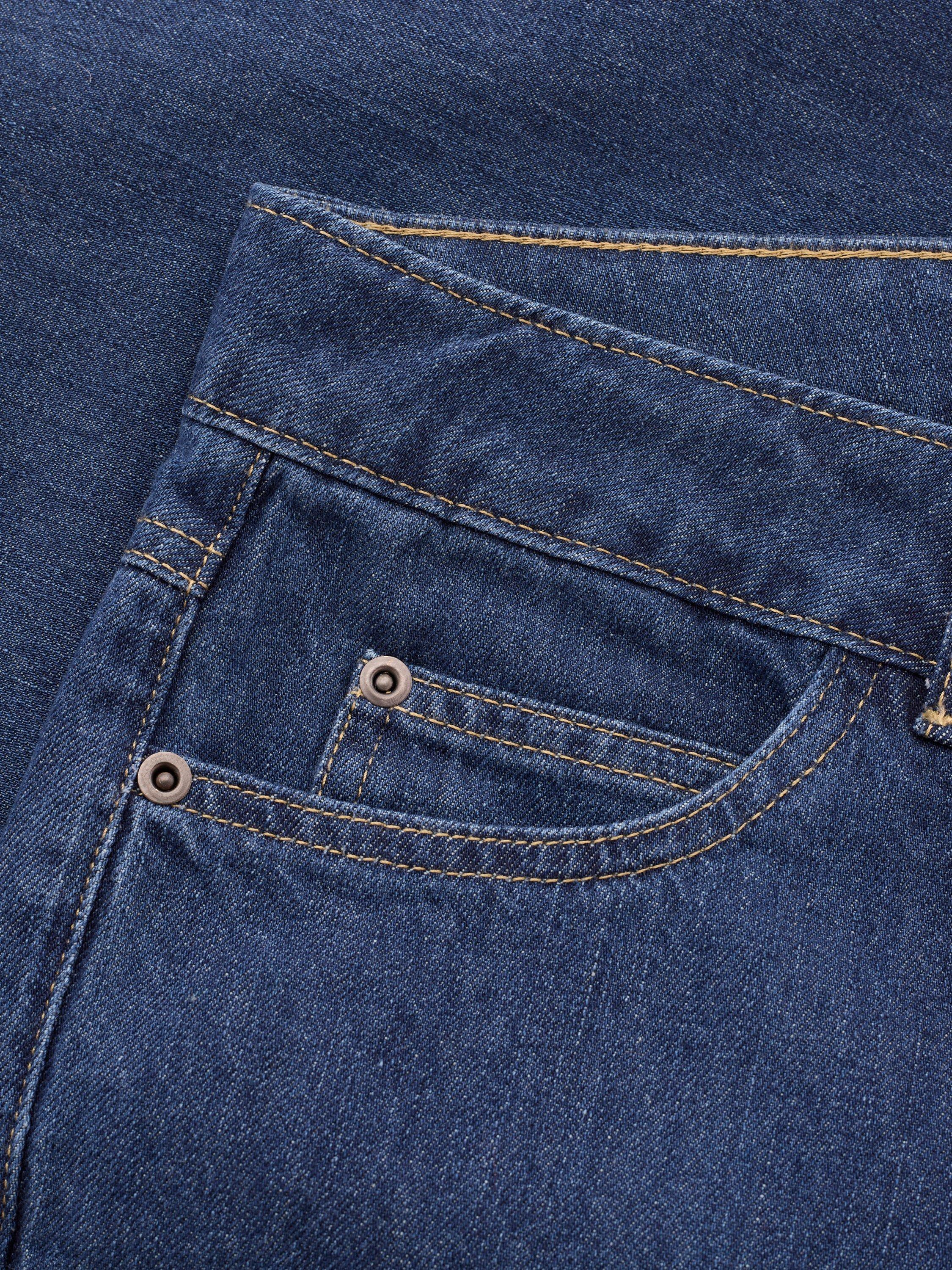 Product image 8 of 8, which shows Celtic & Co. Mid Rise Straight Cut Jeans, Indigo, 8
