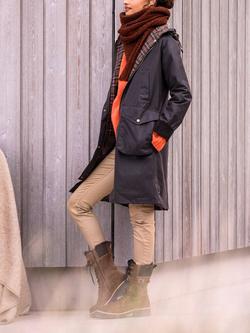 Celtic & Co. Waxed Cotton Overcoat, Dark Brown - view 2, Dark Brown