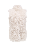 Celtic & Co. Toscana Sheepskin Reversible Curly Gilet, Camel/Cream