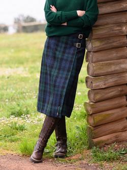Celtic & Co. Celt Wool Midi Kilt, Cairngorm Blackwatch, Cairngorm Blackwatch