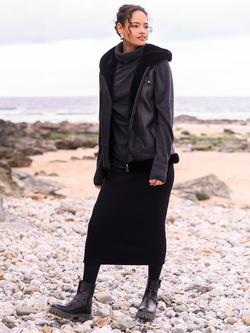 Celtic & Co. Geelong Wool Midi Skirt, Black - view 2, Black