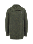 Celtic & Co. Donegal Drape Pure Wool Cardigan, Dark Olive