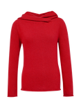 Celtic & Co. Wool Collared Slouch Jumper, Pillarbox Red