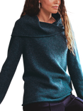Celtic & Co. Collared Slouch Jumper, Deep Icelandic Blue