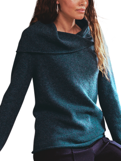 Celtic & Co. Collared Slouch Jumper, Deep Icelandic Blue
