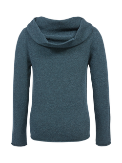 Celtic & Co. Collared Slouch Jumper - view 2, Deep Icelandic Blue