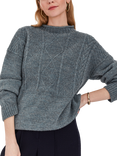 Celtic & Co. Gansey Wool Jumper, Dark Skylight