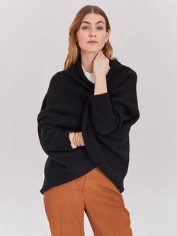 Celtic & Co. Super Soft Cocoon Pure Wool Cardigan, Black