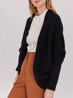 Celtic & Co. Super Soft Cocoon Pure Wool Cardigan - view 2, Black