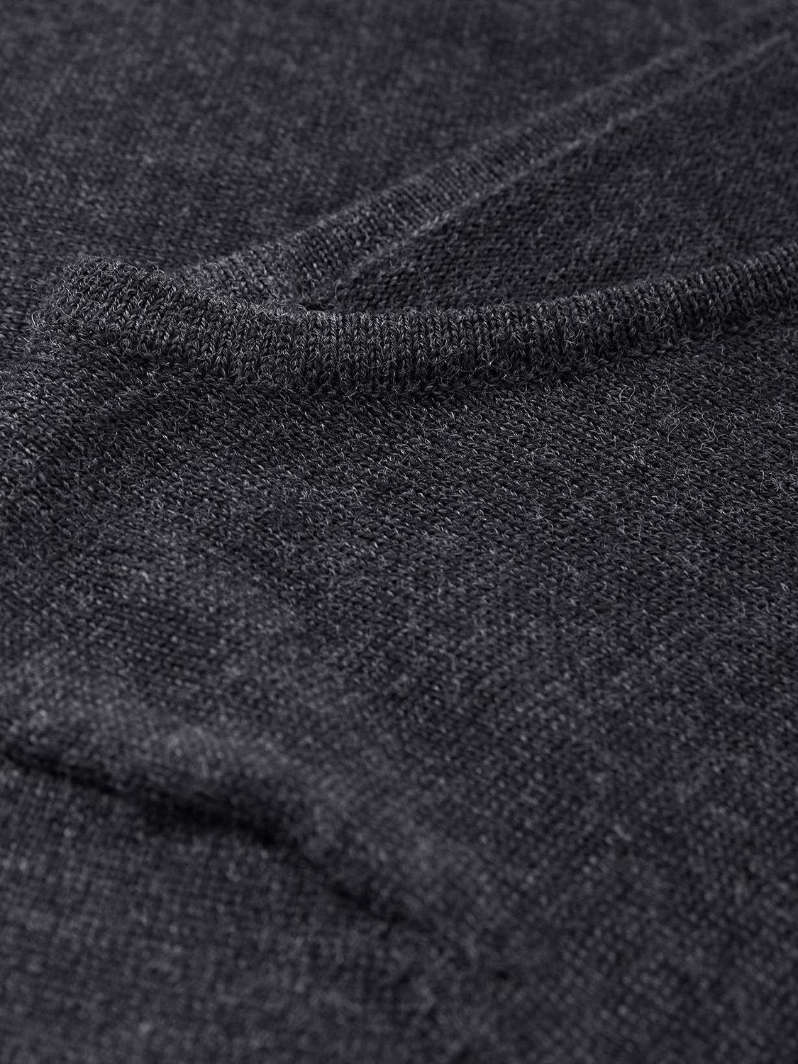 Product image 4 of 6, which shows Celtic & Co. Boat Neck Fine Knit Merino Wool Jumper, Charcoal, XS