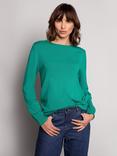 Celtic & Co. Fine Knit Merino Wool Jumper, Sea Green
