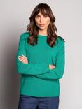 Celtic & Co. Fine Knit Merino Wool Jumper, Sea Green