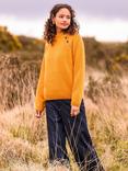 Celtic & Co. Button Shoulder Merino Wool Jumper, Saffron