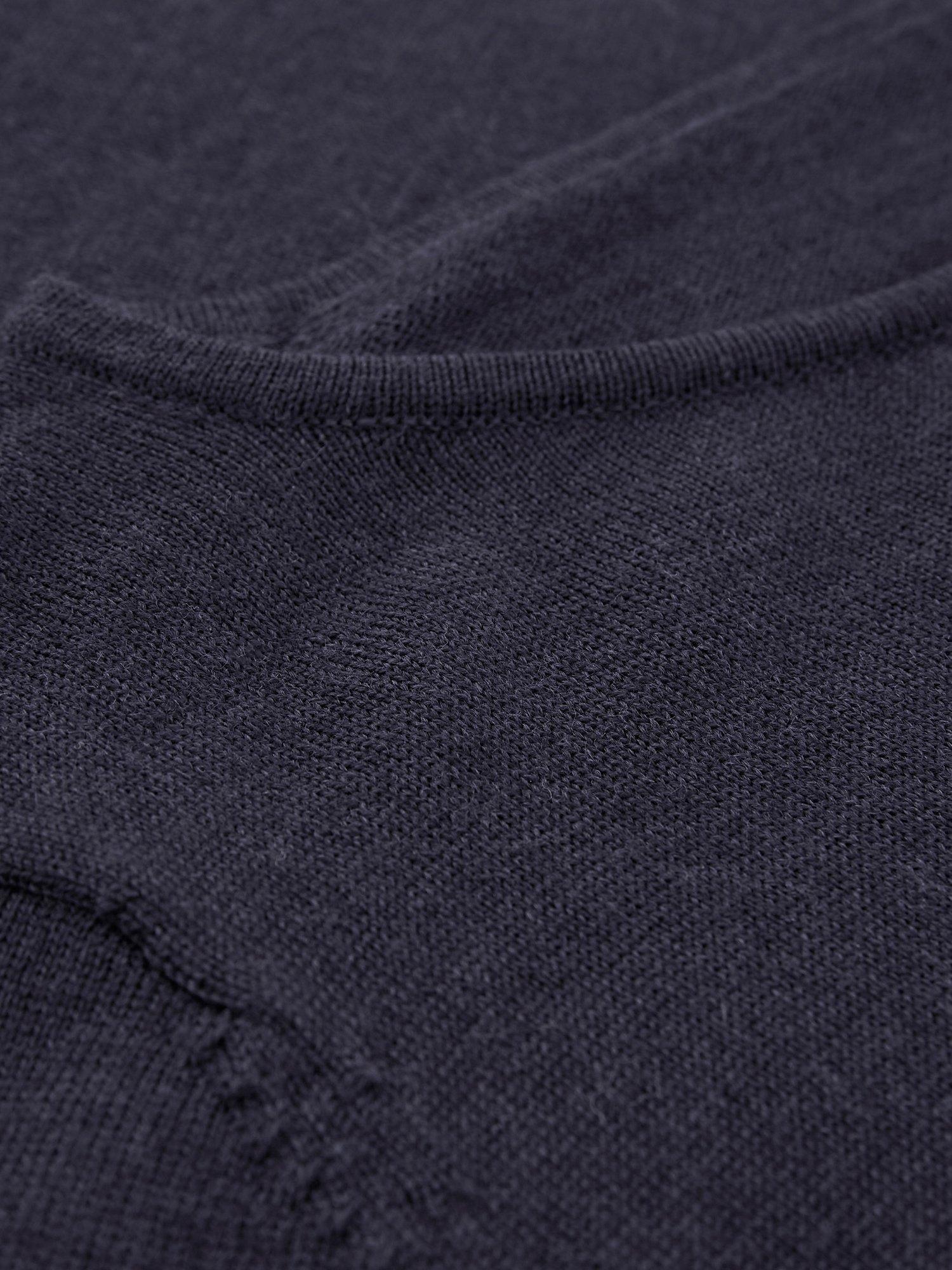 Product image 4 of 5, which shows Celtic & Co. Boat Neck Fine Knit Merino Wool Jumper, Dark Navy, XS