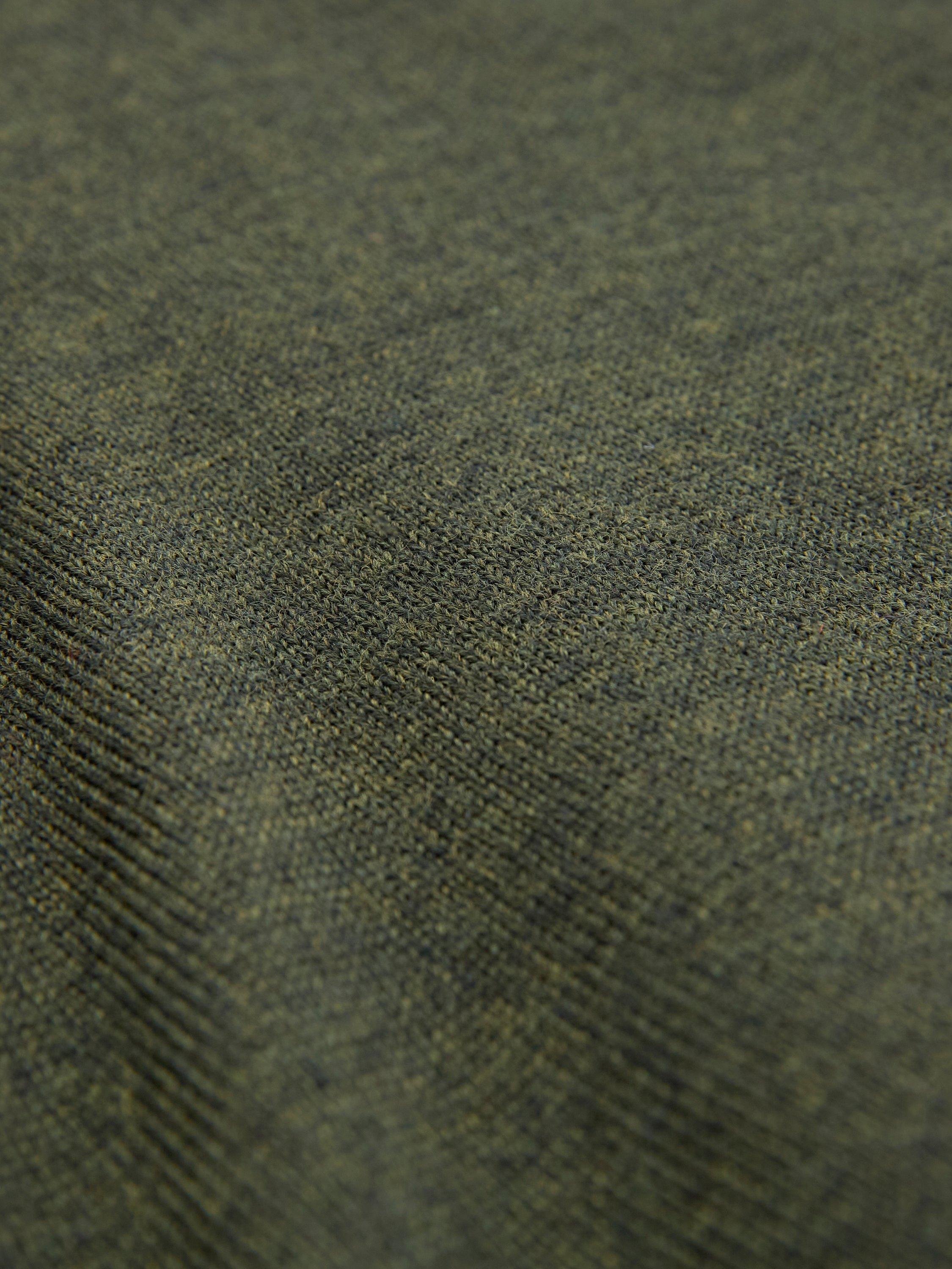 Product image 8 of 8, which shows Celtic & Co. Boat Neck Fine Knit Merino Wool Jumper, Olive, XS
