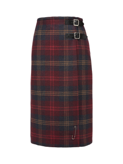 Celtic & Co. Mid Celt Pure Wool Kilt, Cairngorm Claret - view 2, Cairngorm Claret