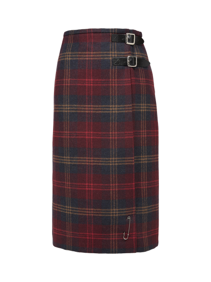 Celtic & Co. Mid Celt Pure Wool Kilt, Cairngorm Claret - view 2, Cairngorm Claret