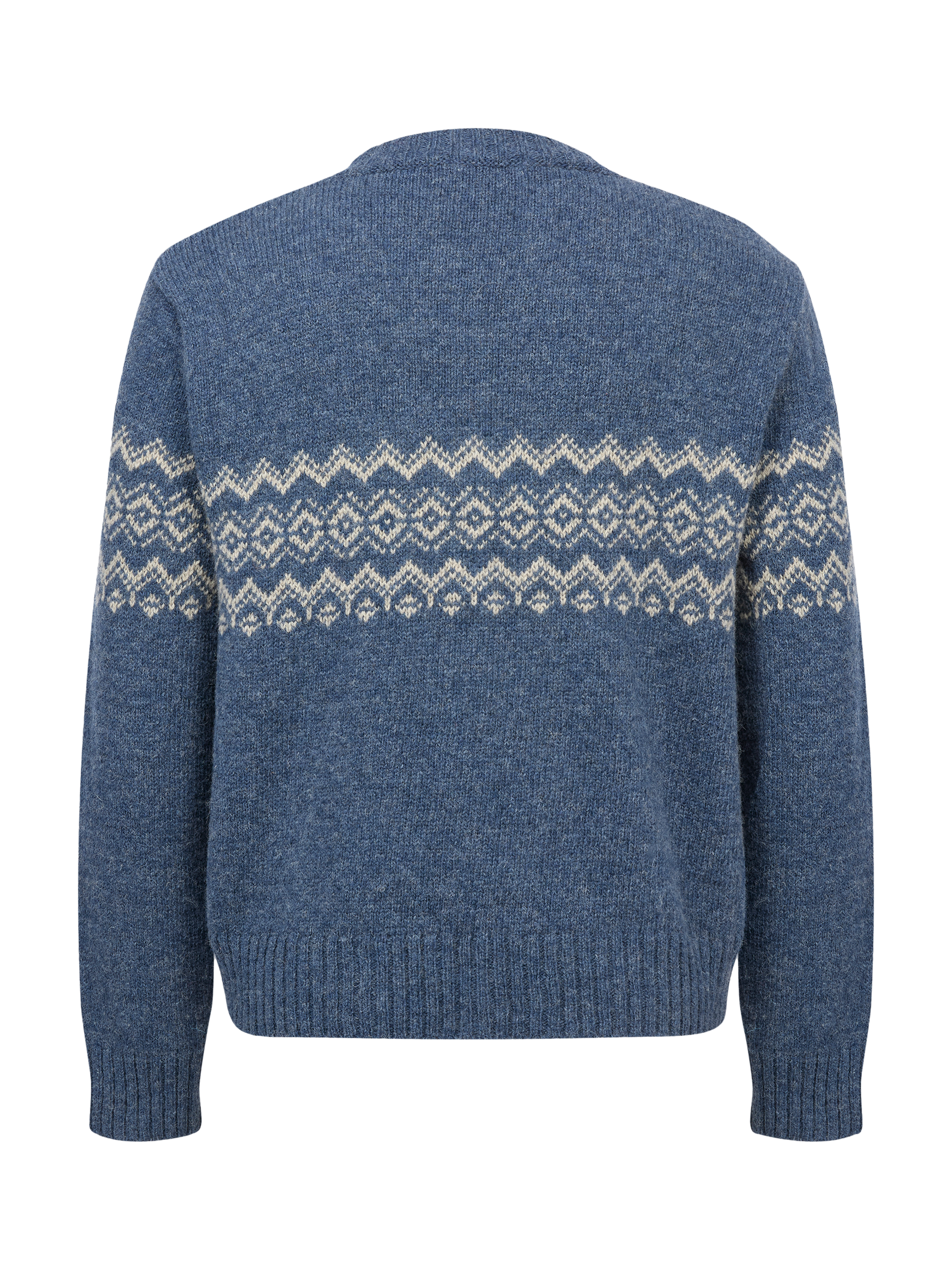 Product image 3 of 5, which shows Celtic & Co. Fair Isle Wool Cardigan, Indigo, XS