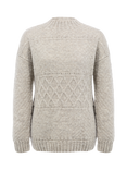 Celtic & Co. Textured Stitch Funnel Neck Wool Jumper, Grey