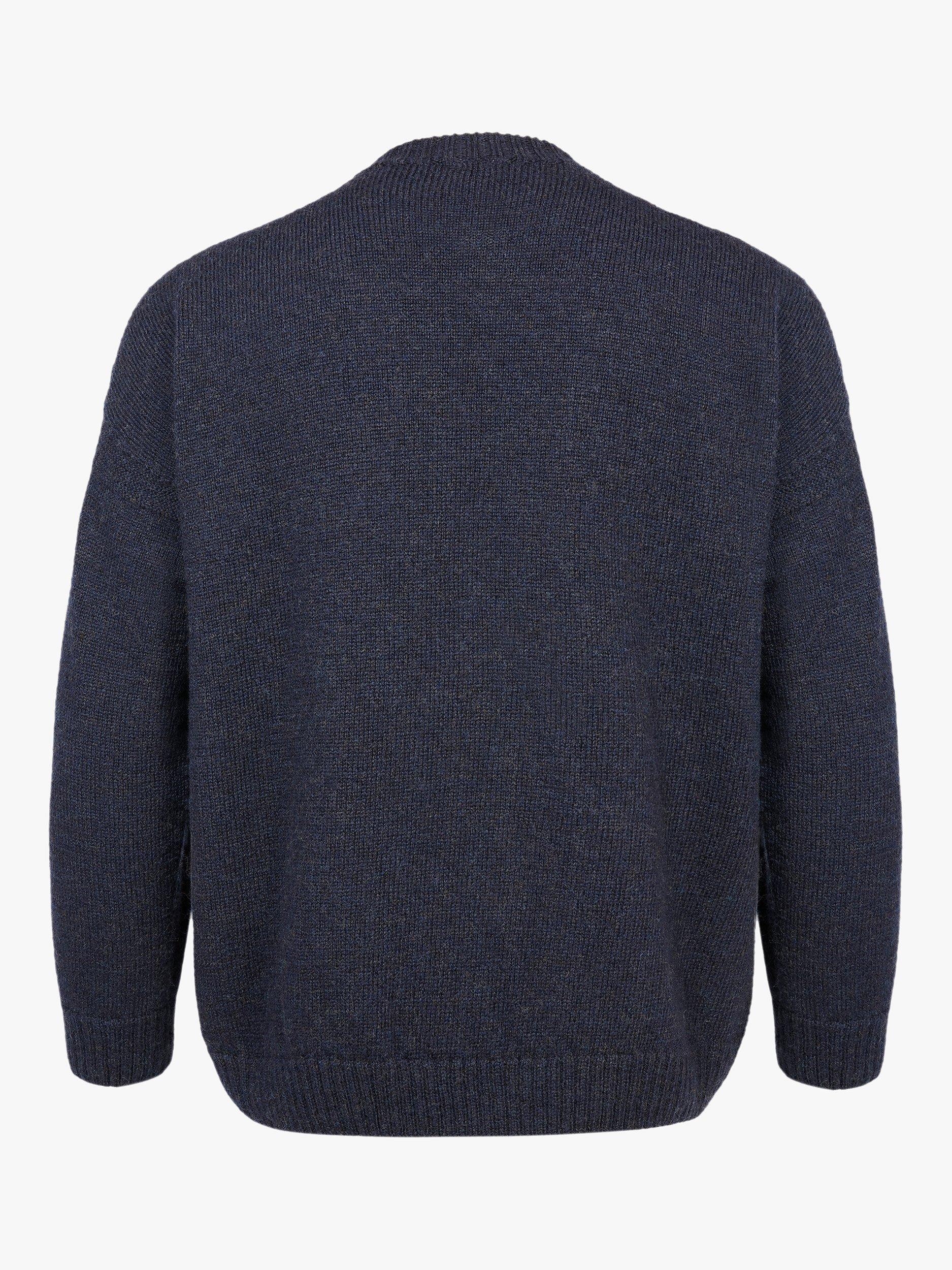 Product image 4 of 6, which shows Celtic & Co. British Wool Gansey Jumper, Dark Navy, S