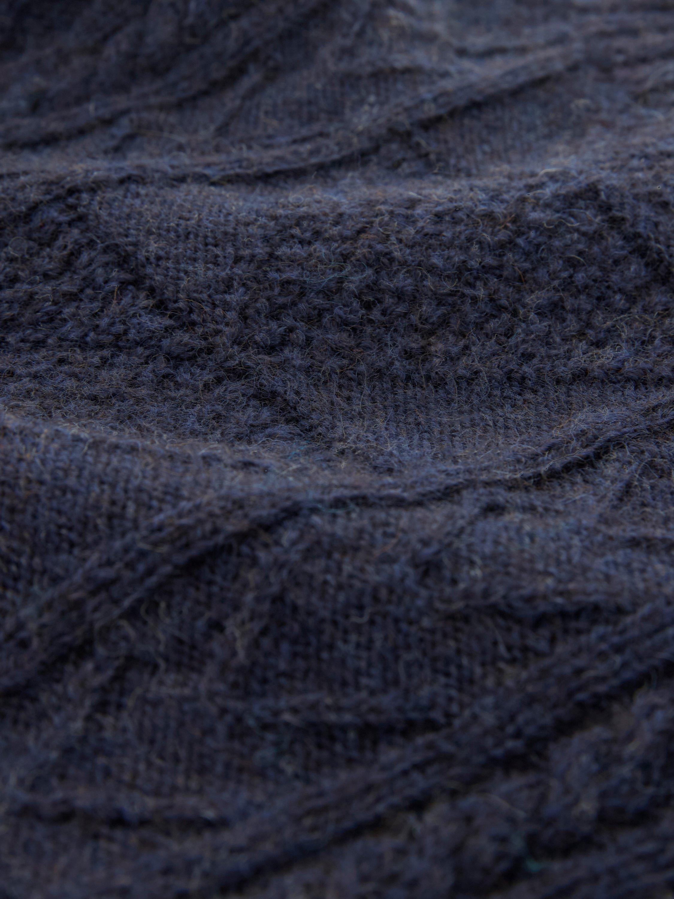 Product image 5 of 6, which shows Celtic & Co. British Wool Gansey Jumper, Dark Navy, S