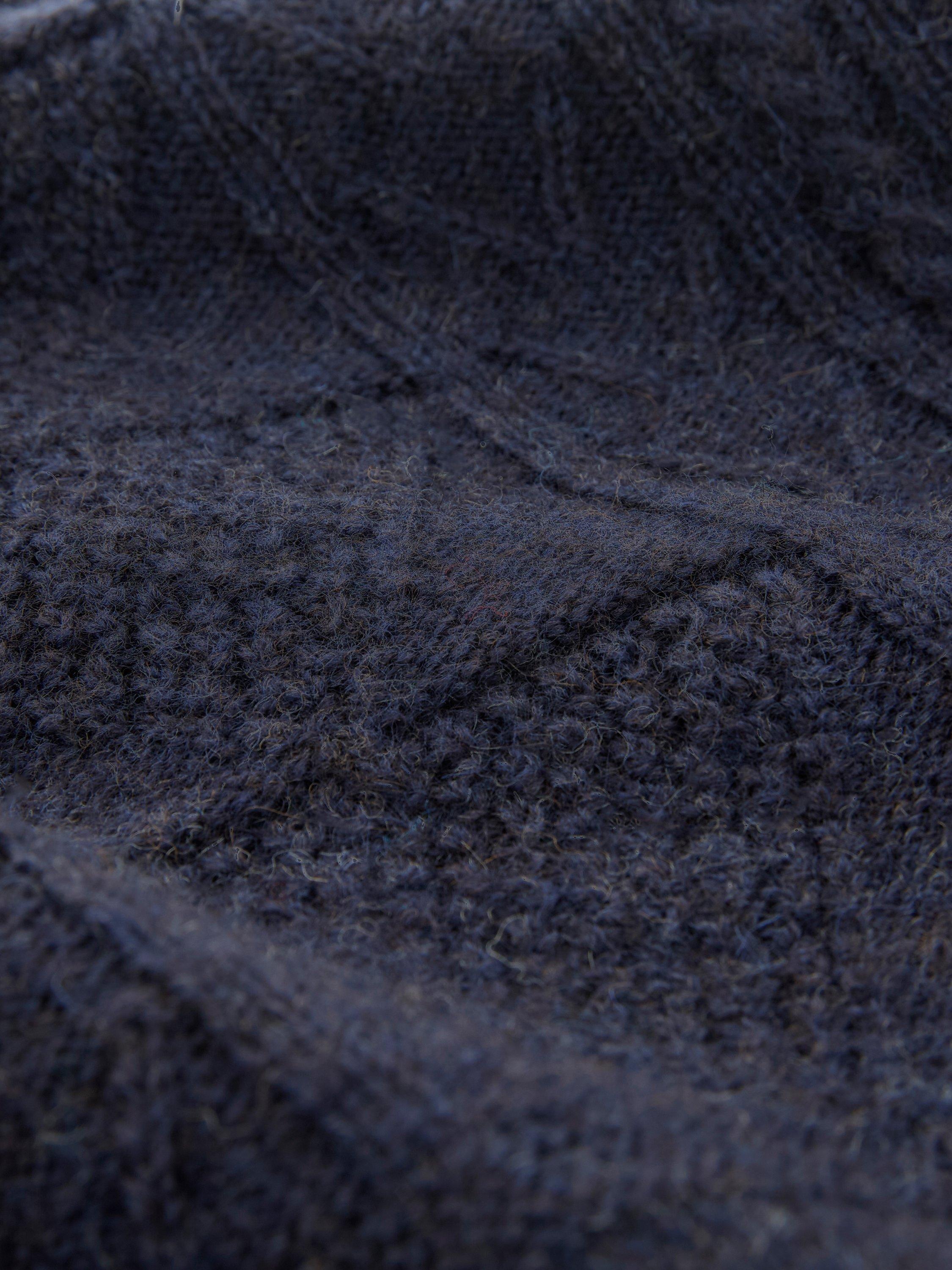 Product image 6 of 6, which shows Celtic & Co. British Wool Gansey Jumper, Dark Navy, S