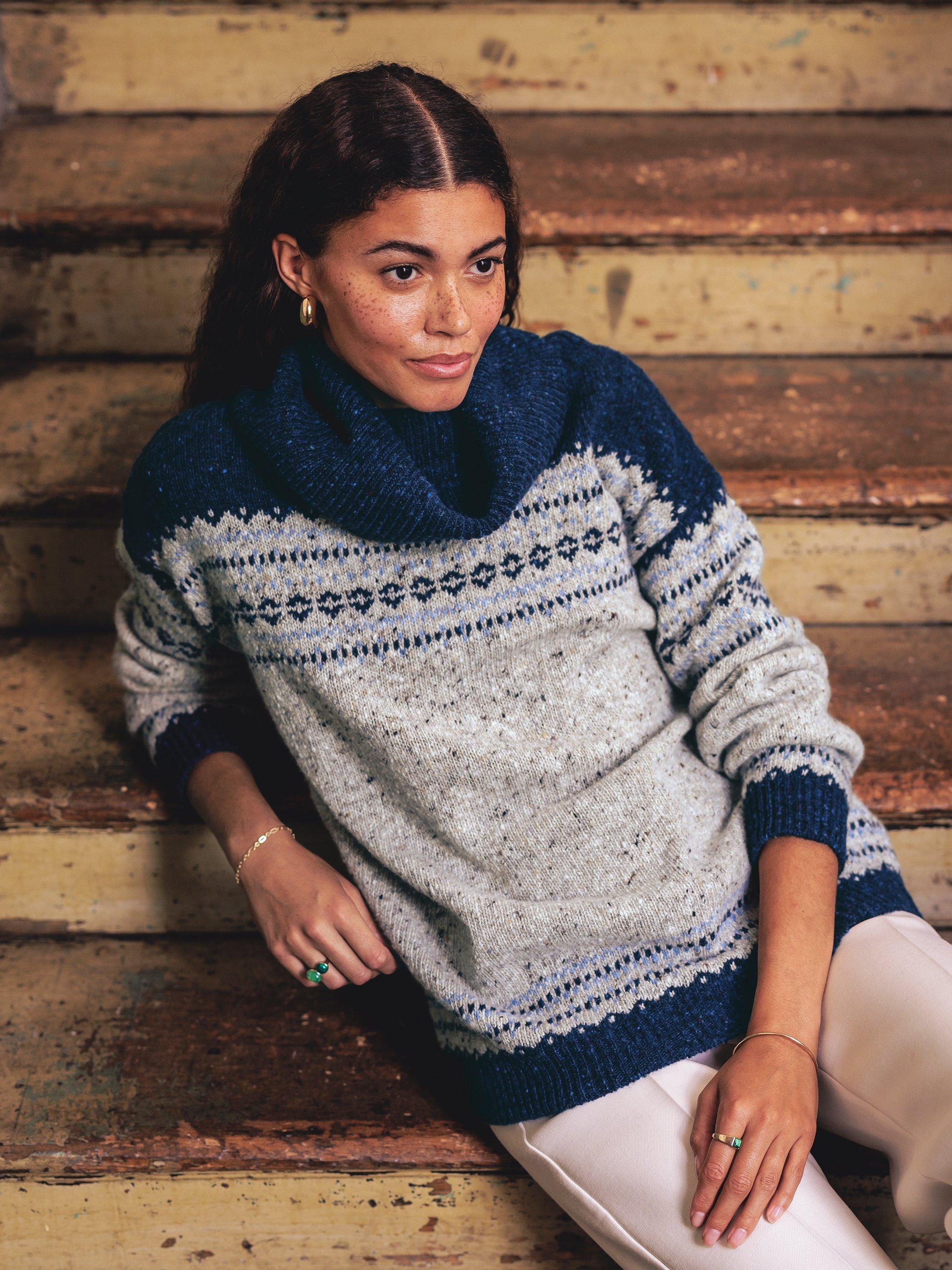 Womens oversized roll neck jumper hotsell