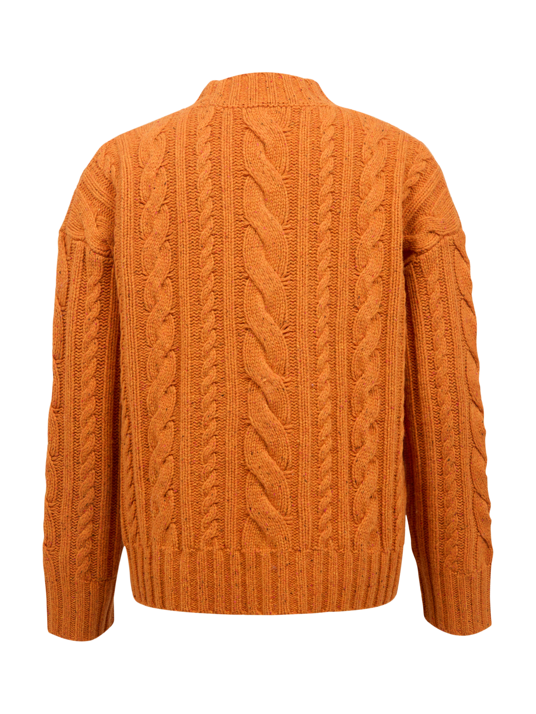 Celtic & Co. Merino Wool Flecked Cable Crew Jumper