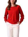 Celtic & Co. Geelong Wool Slash Neck Jumper, Pillarbox Red