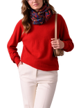 Celtic & Co. Geelong Wool Slash Neck Jumper, Pillarbox Red