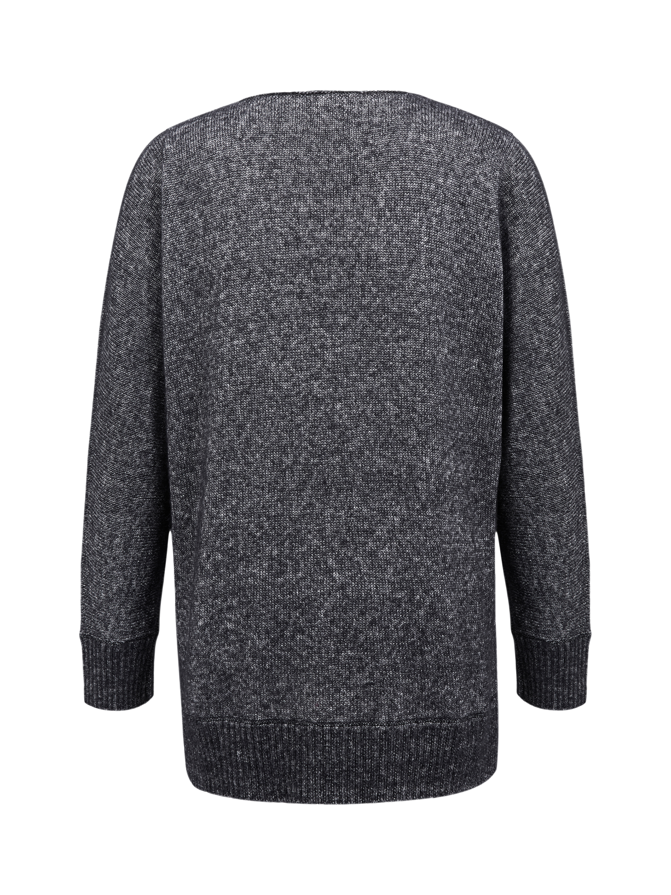 Product image 3 of 5, which shows Celtic & Co. Alpaca Blend Shimmer V-Neck Jumper, Charcoal, XS