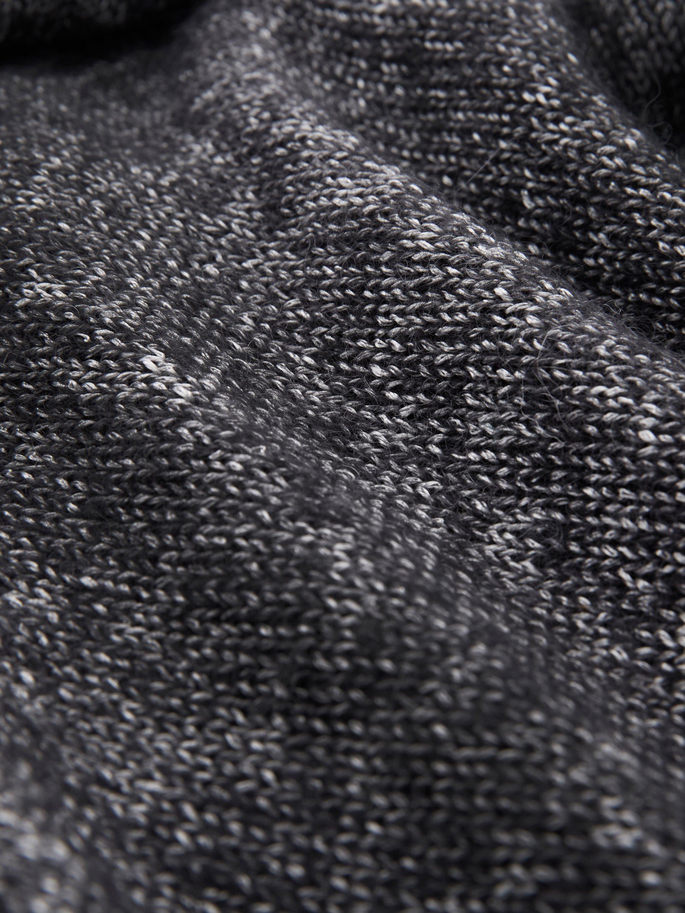 Product image 4 of 5, which shows Celtic & Co. Alpaca Blend Shimmer V-Neck Jumper, Charcoal, XS