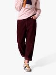 Celtic & Co. Corduroy Barrel Trousers, Burgundy