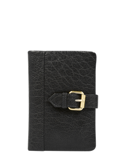 Celtic & Co. Leather Buckle Purse, Black, Black