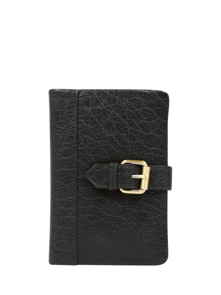 Celtic & Co. Leather Buckle Purse, Black, Black