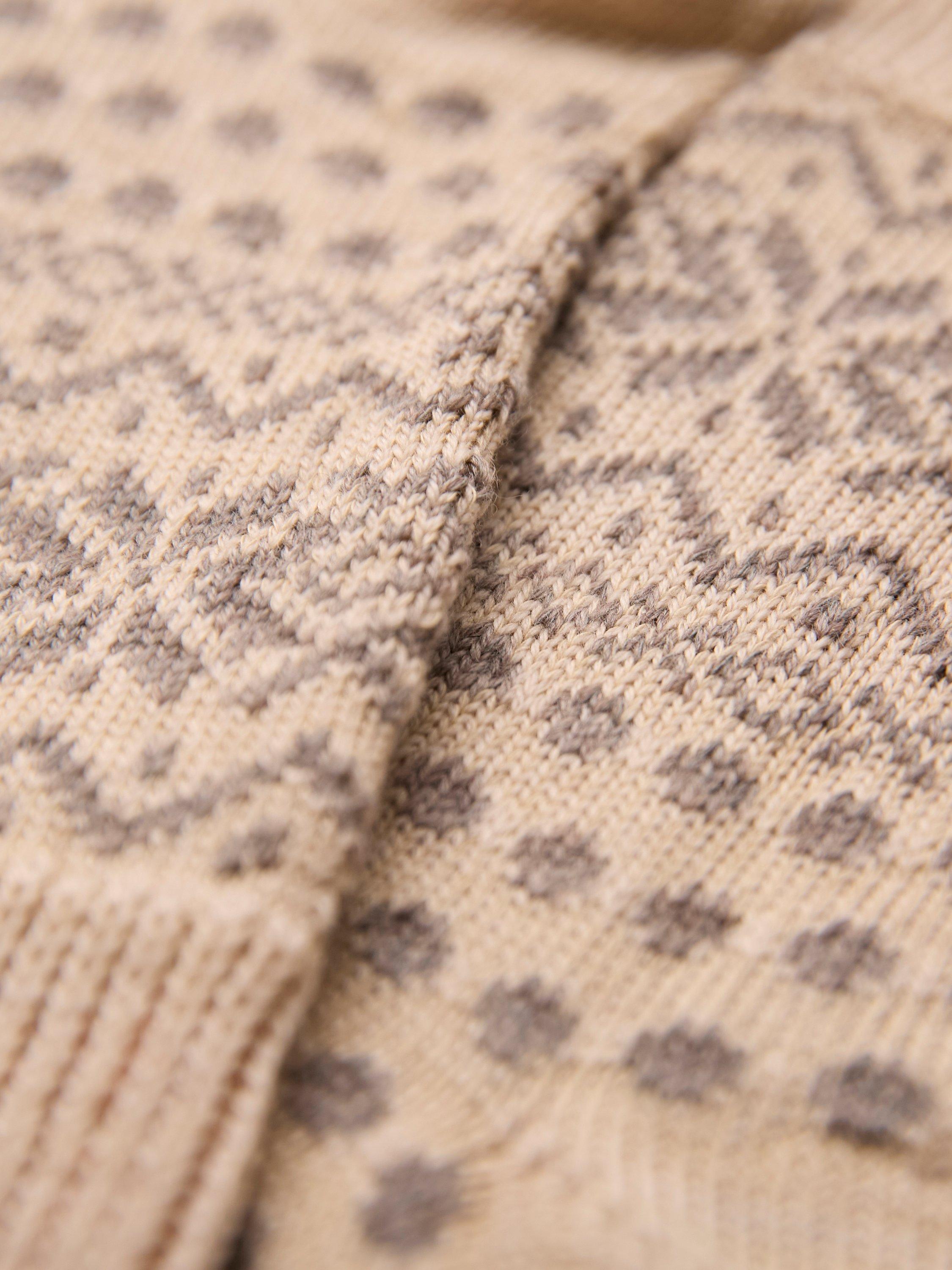 Product image 3 of 3, which shows Celtic & Co. Dotted Merino Wool Blend Socks, Oatmeal, S