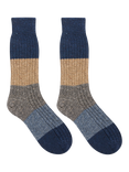 Celtic & Co. Donegal Stripe Boot Socks, Navy