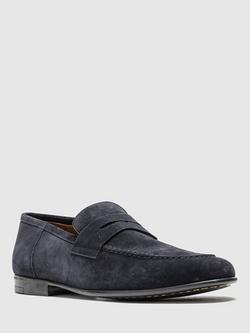 Rodd & Gunn Spiga Suede Leather Loafers - view 2, Deep Blue