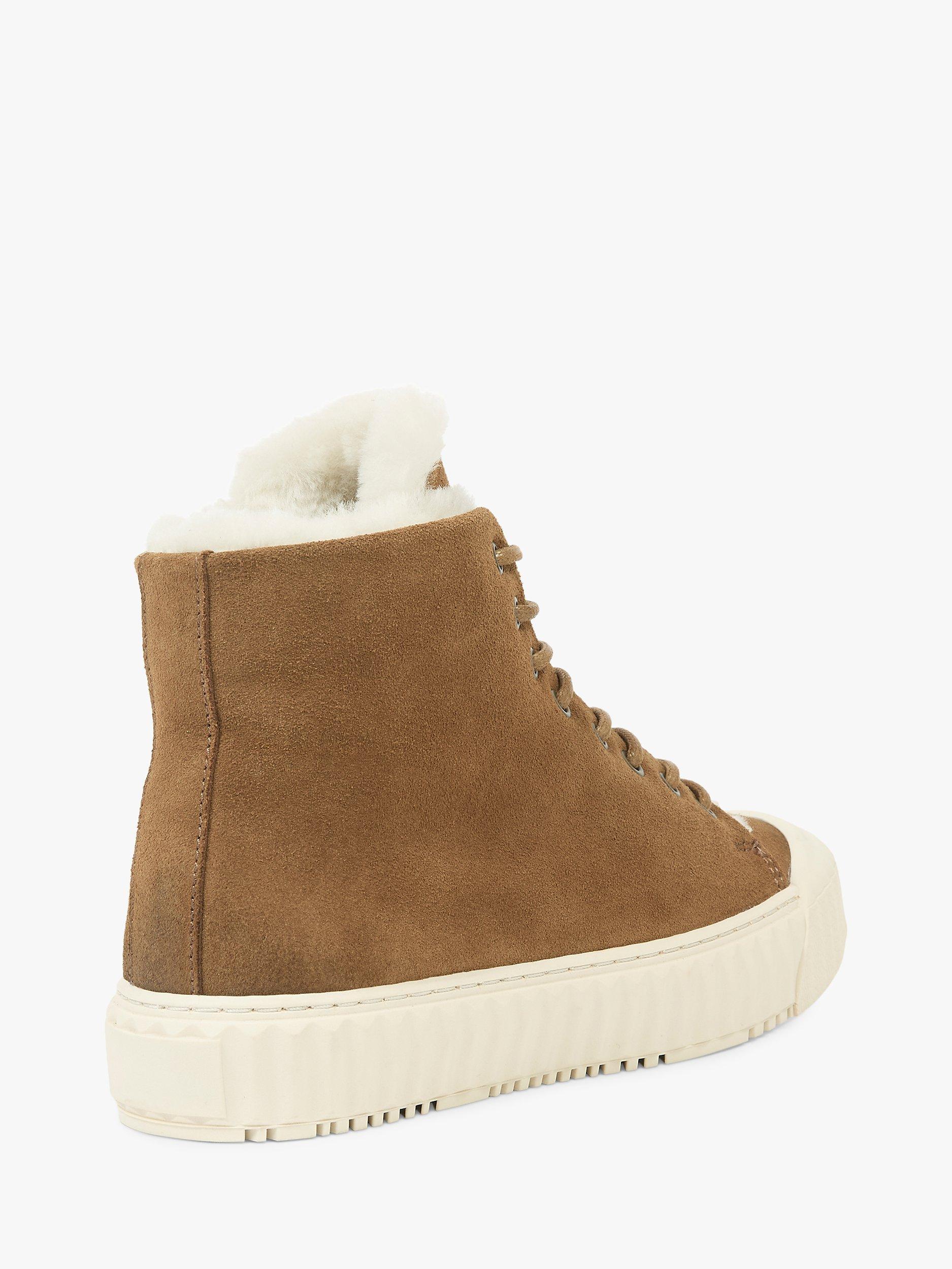 Product image 4 of 7, which shows Celtic & Co. Suede Sheepskin Hi-Top Trainers, Antique/Ecru, EU36