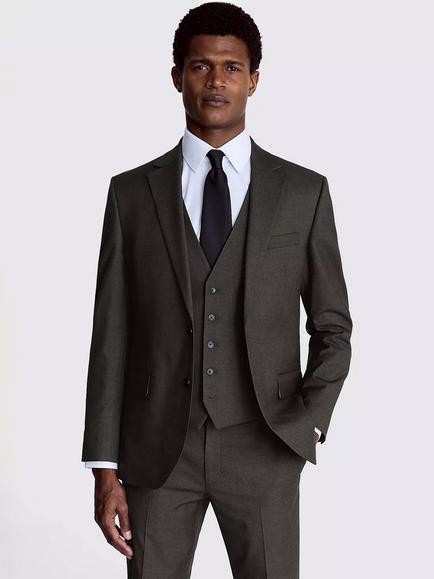Moss Regular Fit Stretch Suit Jacket, Charcoal