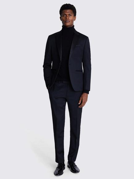 Moss DKNY Slim Fit Notch Lapel Tuxedo Jacket, Black - view 2, Black