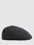 Moss Melton Flat Cap, Charcoal