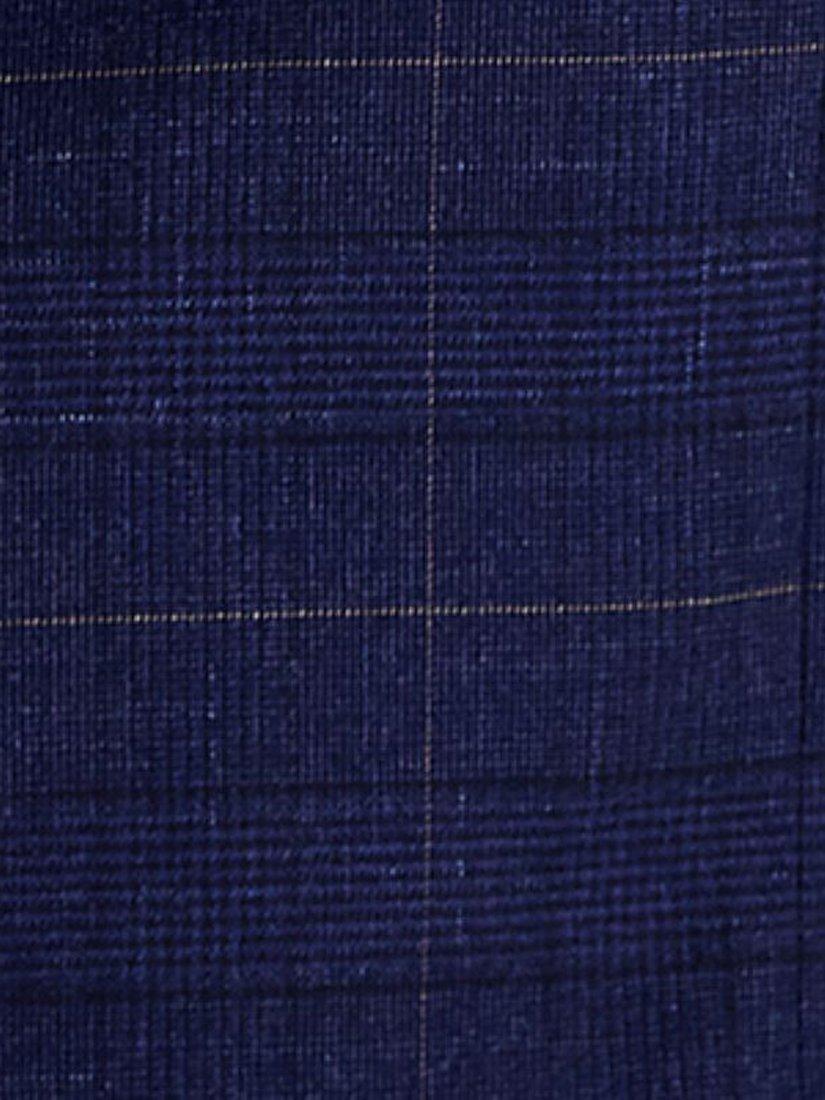 Product image 6 of 6, which shows Moss Tailored Fit Double-Breasted Check Suit Jacket, Navy/Multi, 36S