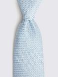Moss Grenadine Weave Tie, Sky Blue