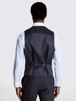 Moss Regular Fit Stretch Waistcoat - view 2, Charcoal