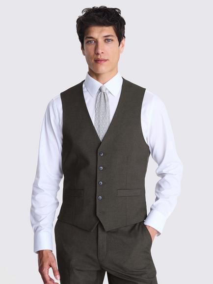 Moss Tailored Fit Stretch Suit Waistcoat, Charcoal