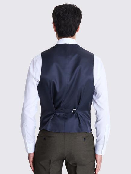 Moss Tailored Fit Stretch Suit Waistcoat - view 2, Charcoal