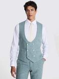 Moss Tailored Fit Donegal Waistcoat, Duck Egg