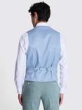 Moss Tailored Fit Donegal Waistcoat, Duck Egg